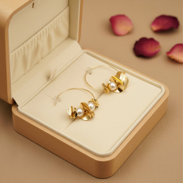 Pearla Twist Hoop Earrings