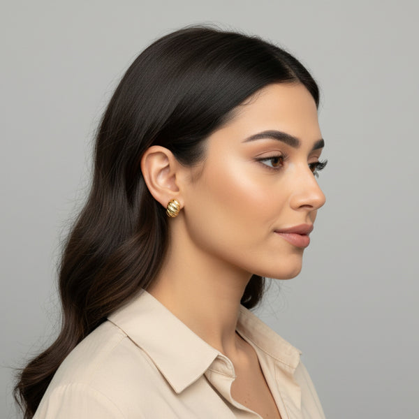 Golden Twist Elegance Studs