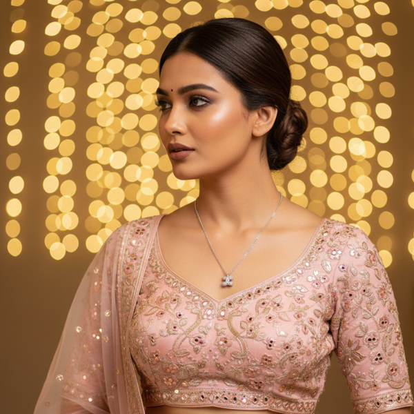 Diamond Initial “I” Pendant