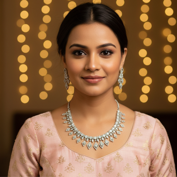 AD Diamond Aura Elegance Necklace Set