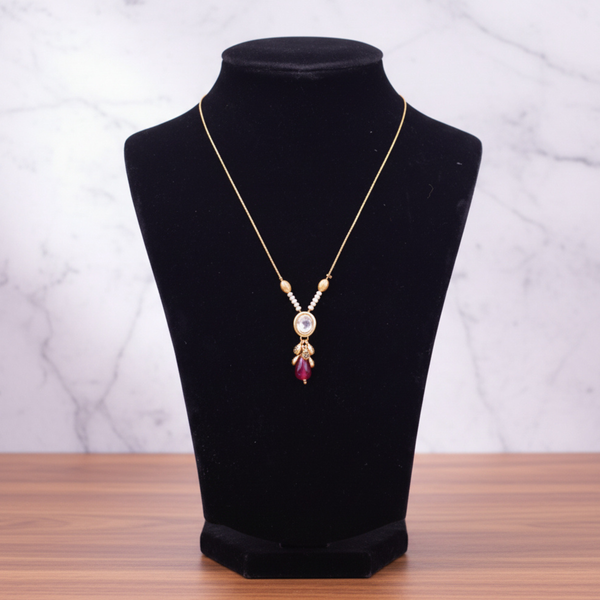 Ruby Dewdrop Pendant Set