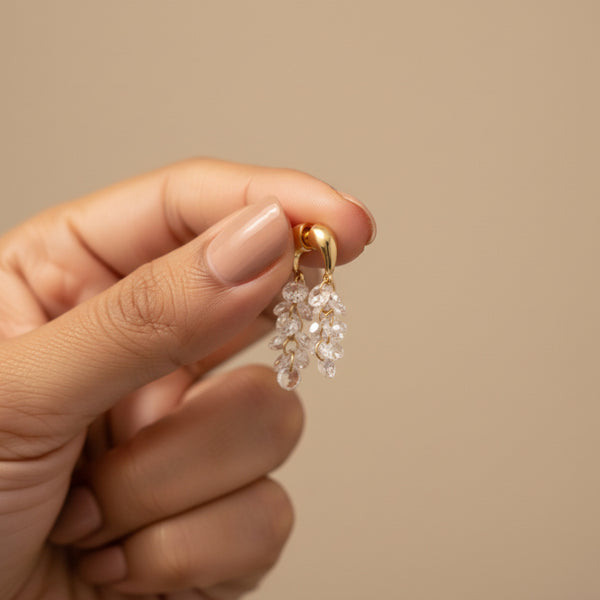 Crystal Dewdrop Hoops