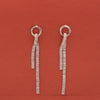 Silver Cascade Loop Earrings