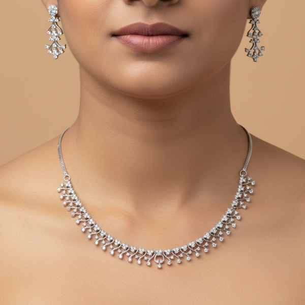 Crystal Vine Grace AD Necklace Set