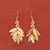 Golden Leaf Cascade Earrings