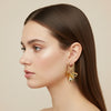 Golden Petal Whisper Earrings