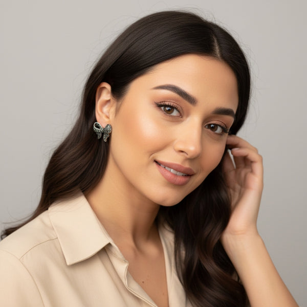 Midnight Bow Spark Studs