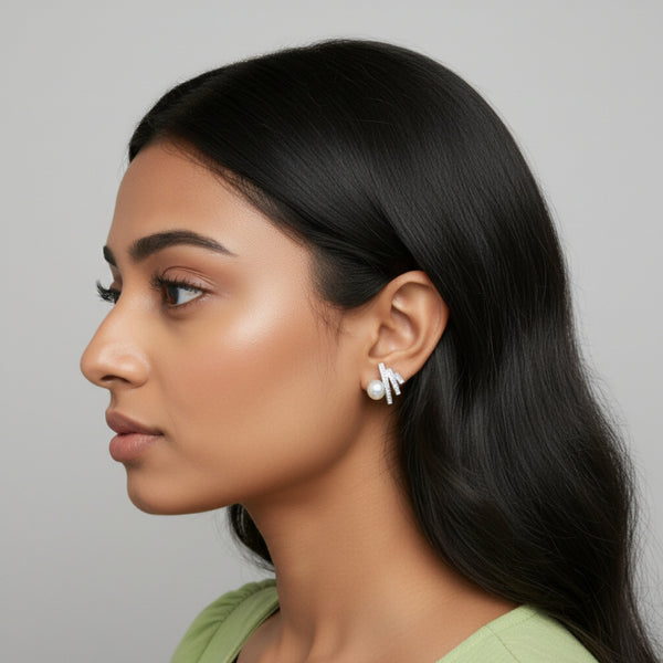 Luna Spark Pearl Studs