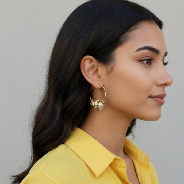 Pearla Twist Hoop Earrings