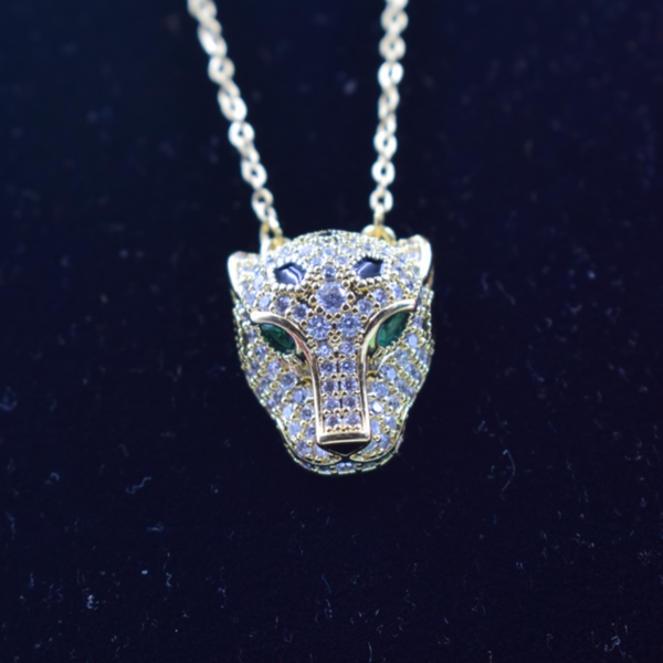 Royal Gold Panther Head Pendant