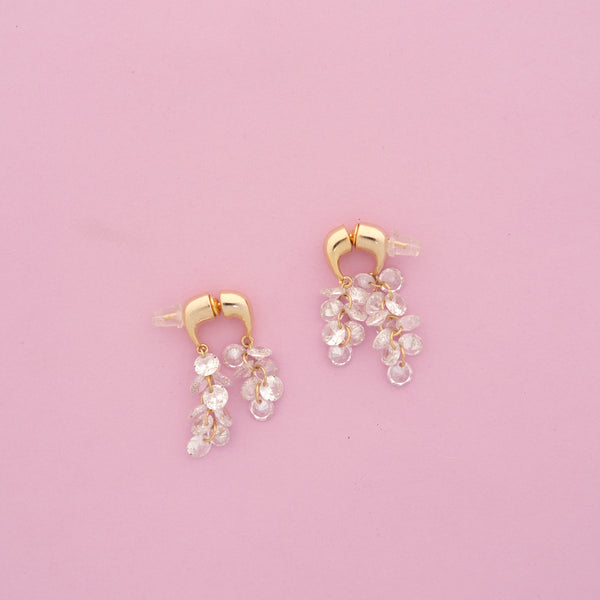 Crystal Dewdrop Hoops