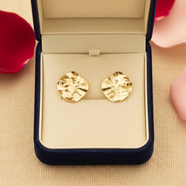 Aurora Gleam Gold Stud Earrings