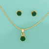 Emerald Aura Pendant Set