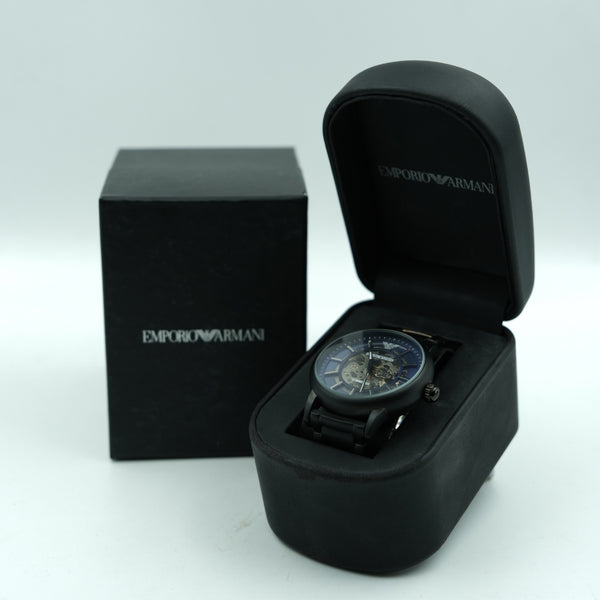 Black Skeleton Dial Luxury Men’s Watch