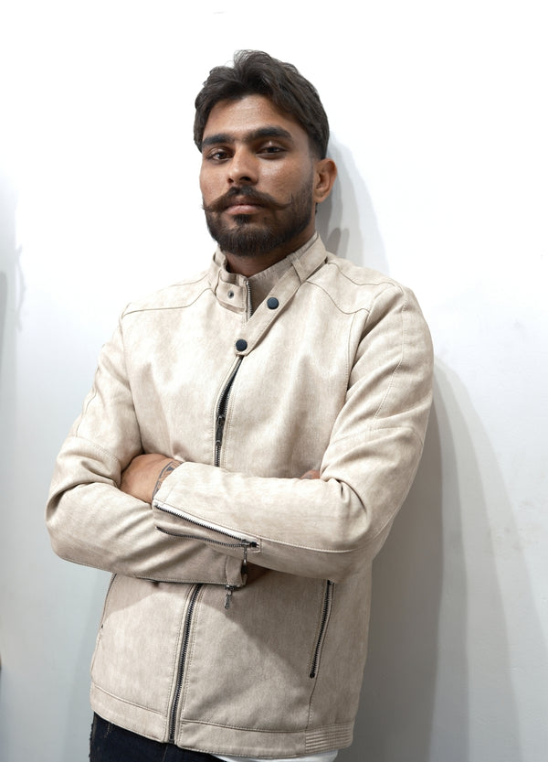 Classic Beige Rider Jacket