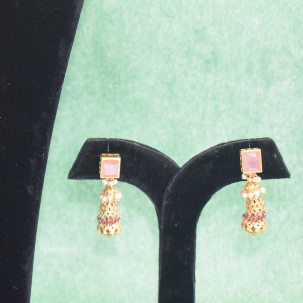 Amethyst Jhumka Drop Necklace