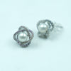 Celeste Pearl Halo Studs