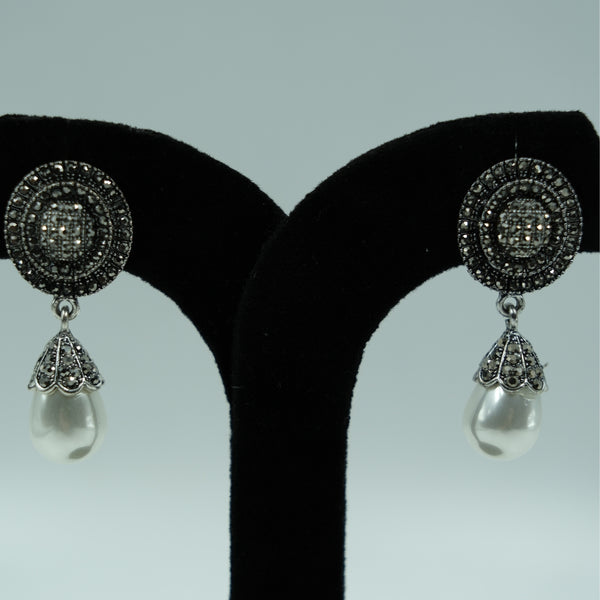 Regal Pearl Halo Earrings