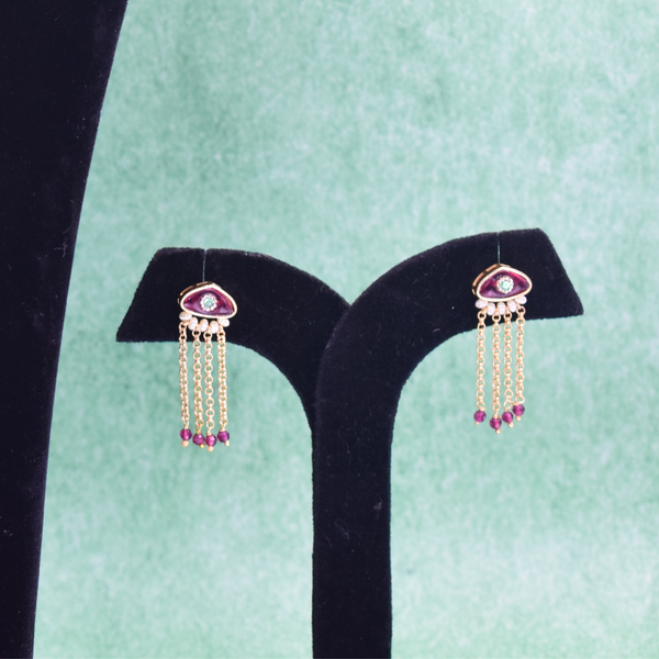 Evil Eye Tassel Pendant Set