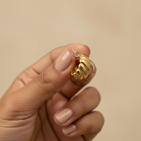 Golden Twist Elegance Studs