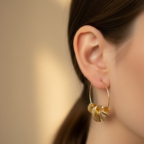 Pearla Twist Hoop Earrings