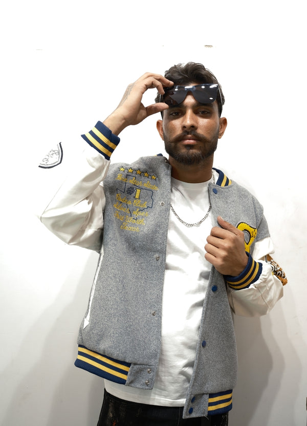 Silver Spur Rodeo Edition Grey Varsity Jacket