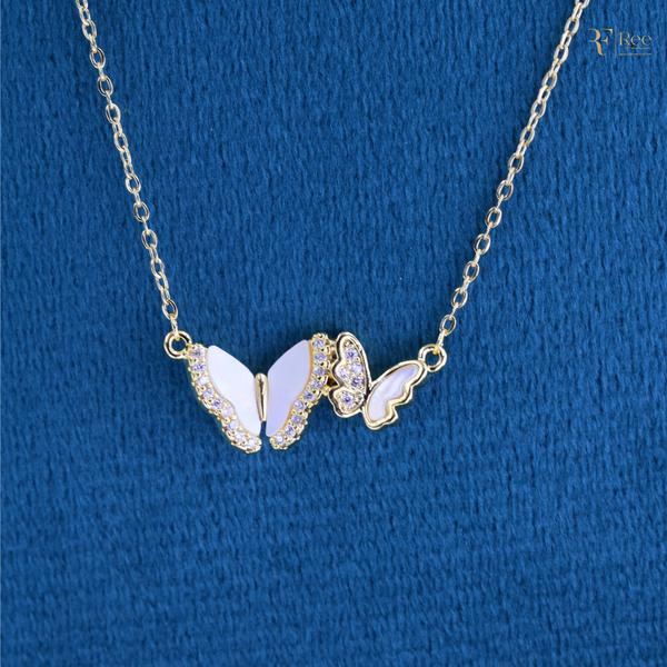 Golden Flutter Butterfly Pendant