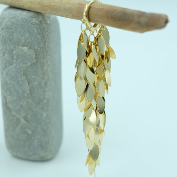 Golden Leaf Cascade Earrings