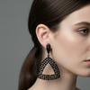 Midnight Noir Beaded Drop Earrings