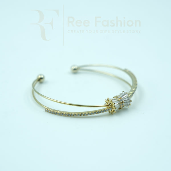 Royal Crystal Crown Cuff Bracelet