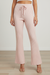 Blush Ribbed Knit Flare Pants