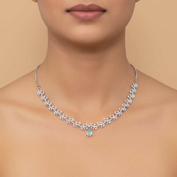 Emerald Dewdrop Vine Necklace